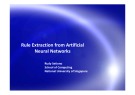 Rule Extraction from Artificial Neural Networks