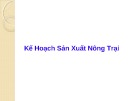 Bài giảng Kế hoạch sản xuất nông trại