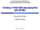 Bài giảng Khai phá dữ liệu (Data mining): Chương 7 - ĐH Bách khoa TP.HCM