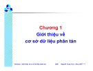 Bài giảng Cơ sở dữ liệu phân tán: Chương 1 - Nguyễn Trung Trực