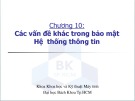 Bài giảng Bảo mật hệ thống thông tin: Chương 10 - ĐH Bách khoa TP HCM