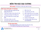 Bài giảng môn Tin học đại cương - ĐH Bách khoa TP.HCM