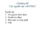 Bài giảng Kinh tế phát triển - Chương 3: Các nguồn lực với phát triển kinh tế