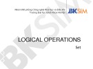 Bài giảng Logical operations: Set