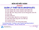 Bài giảng Hệ điều hành: Chương 6 - ĐH Bách khoa TP HCM