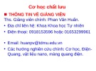 Bài giảng Cơ học chất lưu: Chương 1 - Mở đầu