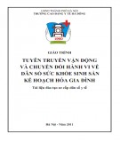 Giáo trình Tuyên truyền vận động và chuyển đổi hành vi về dân số sức khỏe sinh sản kế hoạch hóa gia đình (tài liệu đào tạo sơ cấp dân số y tế): Phần 2