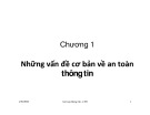 Bài giảng An toàn thông tin - Chương 1: Những vấn đề cơ bản trong an toàn thông tin