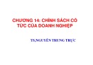 Bài giảng Chương 14: Chính sách cổ tức của doanh nghiệp - TS. Nguyễn Trung Trực