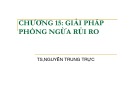 Bài giảng Chương 15: Giải pháp phòng ngừa rủi ro - TS. Nguyễn Trung Trực