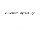 Bài giảng An toàn thông tin - Chương 2: Mật mã học