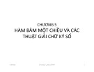 Bài giảng An toàn thông tin - Chương 5: Hàm băm một chiều và các thuật giải chữ ký số"