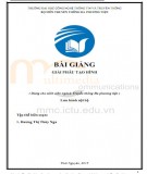 Bài giảng Giải phẫu tạo hình: Phần 1 – ĐH CNTT&TT