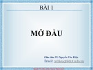 Bài giảng Toán rời rạc: Bài 1 - TS. Nguyễn Văn Hiệu