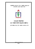 Giáo trình Lý thuyết bào chế 2