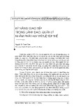 Kỹ năng giao tiếp trong lãnh đạo, quản lý nhằm phát huy trí tuệ tập thể - Nguyễn Thị Thanh Tâm