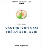 Giáo trình Văn học Việt Nam thế kỷ XVI - XVIII: Phần 2