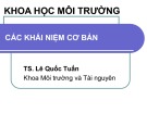 Bài giảng Khoa học môi trường - Chương 1: Các khái niệm cơ bản