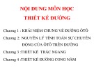 Bài giảng môn học Thiết kế cầu đường