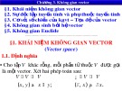 Bài giảng Toán cao cấp 1 - Chương 3: Không gian vector