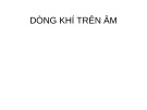 Bài giảng Dòng khí trên âm