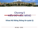 Bài giảng Cơ sở lập trình 1: Chương 5 - Lê Quý Tài