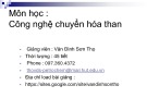 Bài giảng Công nghệ chuyển hóa than: Phần 1 - Văn Đình Sơn Thọ