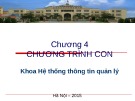 Bài giảng Cơ sở lập trình 1: Chương 4 - Lê Quý Tài