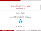 Bài giảng điện tử Đạo hàm và tích phân - GV. Nguyễn Hồng Lộc