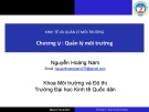 Bài giảng Kinh tế và quản lý môi trường: Chương 5 - Nguyễn Hoàng Nam