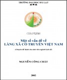 Giáo trình Một số vấn đề về làng xã cổ truyền Việt Nam (Chuyên đề dành cho sinh viên ngành Lịch sử): Phần 2