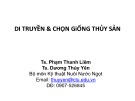 Bài giảng Di truyền và chọn giống thủy sản - Chương 1: Các khái niệm cơ bản về di truyền