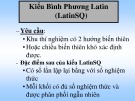 Bài giảng Kiểu bình phương Latin (LatinSQ)