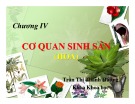 Bài giảng Thực vật và phân loại thực vật - Chương 4: Cơ quan sinh sản (Hoa)