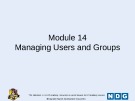 Module Linux essentials - Module 14: Managing users and groups