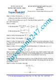 Đề thi thử kỳ thi THPT quốc gia, lần 3 năm 2015 có đáp án môn: Toán - Trường THPT chuyên sư phạm Hà Nội