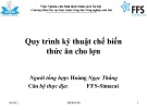 Bài giảng Quy trình kỹ thuật chế biến thức ăn cho lợn