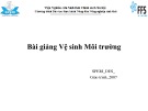 Bài giảng Vệ sinh môi trường