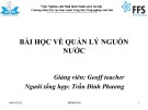 Bài giảng Bài học về quản lý nguồn nước