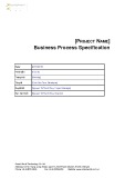 Project name: Business Process Specification