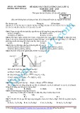 Đề khảo sát chất lượng lần 2 lớp 12 (năm học 2014-2015) môn Hóa học - Mã đề thi 485