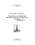 Đề tài nghiên cứu khoa học: Ngân hàng câu hỏi đề thi học phần Lý luận văn học 1 và 2