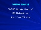 Bài giảng bộ môn Giải phẫu học: Vùng nách - ThS. BS. Nguyễn Hoàng Vũ