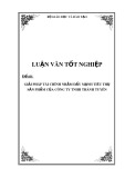 Luận văn tốt nghiệp: Giải pháp tài chính nhằm đẩy mạnh tiêu thụ sản phẩm của Công ty TNHH Thành Tuyên