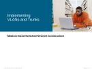 Lecture Medium-Sized Switched Network Construction - Chapter 1: Implementing VLANs and Trunks