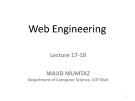 Web engineering: Lecture 17, 18 - Majid Mumtaz