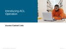 Lecture Access Control Lists: Introducing ACL Operation