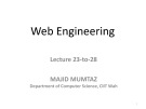 Web engineering: Lecture 23-28 - Majid Mumtaz