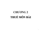 Bài giảng môn học Thuế: Chương 2 - Lê thị Bích Thảo