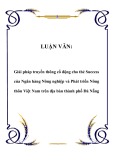 Luận văn: Giải pháp truyền thông cổ động cho thẻ Success của Ngân hàng Nông nghiệp và Phát triển Nông thôn Việt Nam trên địa bàn thành phố Đà Nẵng